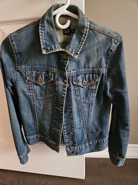 GAP VINTAGE Y2K Iconic Women's Medium Blue Denim Trucker Jacket